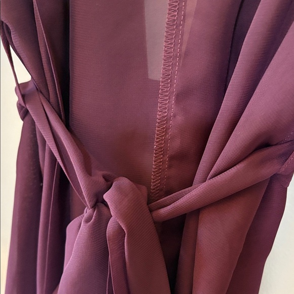 Cacique Deep Purple/Plum Lace Robe sheer size 14/16 - Picture 4 of 7